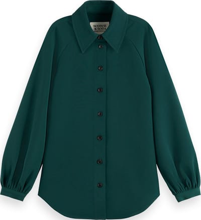 Scotch & Soda CREPE PEASANT SLEEVE OVERSHIRT Dames Overhemd - Maat 38