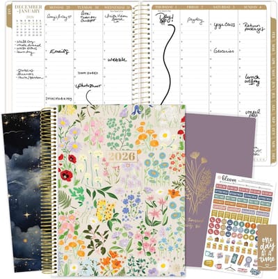 Afsprakenplanner 2026 - Weekplanner Planner - Afspraken Bijhouden - Verticale Tijdvakken - 8.5 x 11 Inch - Meerkleurig