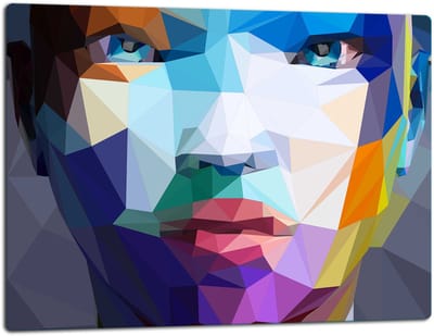 TMK ArtDeko – Snijplank van Glas – 52x40 cm – Vrouw Gezicht – Inductiecompatibel