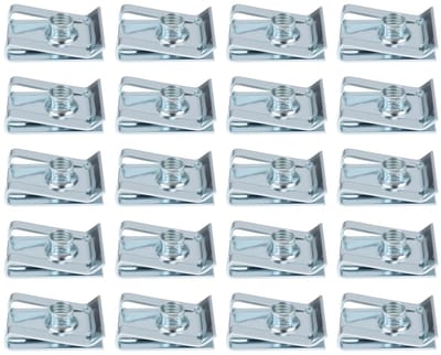 Dailygoods- Moeren M5 Gegalvaniseerd - 20 Stuks - Motorfiets/Scooter Bevestiging - Corrosiebestendig - Duurzaam - Voor Plaatdikte 0,5-4,0 mm - Bevestigingsmoeren