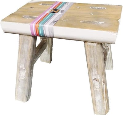 Houten decoratie Kruk