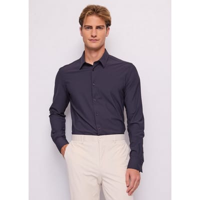 overhemd man blauw