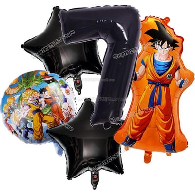 Anime Son Goku Kinderverjaardag Decoratie Dragon Ball Nummer Ballonnen Collectie Jongen Meisje Feestartikel Cartoon Babyborrel Verjaardagsdecor