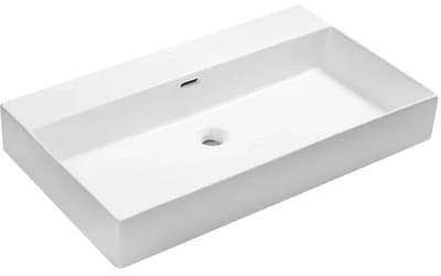 DutchLine - Tight Wastafel 80 - Glans Wit - Zonder Kraangat