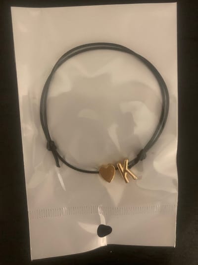 Akyol - Vriendschapsarmband letter k -Hartje -bff armband meisjes - letter k armband - letter armband - vrienden - Armband - Geschenk - Cadeau – verjaardag - Liefde – Vriendschap – 25 cm
