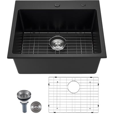 63 cm Granieten Keukenblad Spoelbak Topmontage Enkele Kom Drop-In Bak voor Camper Bar