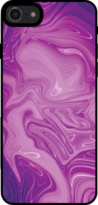 Smartphonica Telefoonhoesje voor iPhone 7/8 met marmer opdruk - TPU backcover case marble design - Paars geschikt voor Apple iPhone 7;Apple iPhone 8