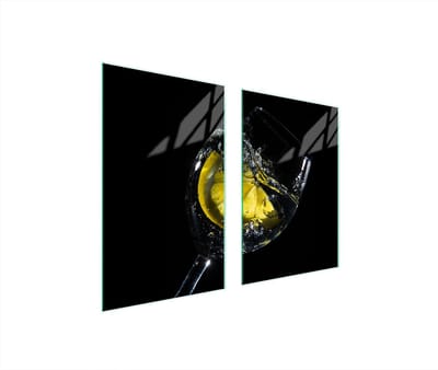 TMK ArtDeko - Snijplank van glas - 65x52 cm - Wijnmotief - Veilig en hygiënisch
