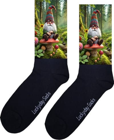 Kabouter - Valentijns cadeau - Verjaardag cadeau - Sint cadeau - Leuke sokken - Herfst - Vrolijke sokken - Leuk cadeau - Grappig cadeau - Kerst Sokken - Vaderdag - Moederdag - Kerstcadeau - Socks maken Happy - 37-44