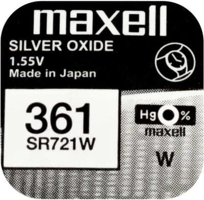 Maxell 361 SR721W Zilveroxide Knoopcel Batterij 10 Stuks