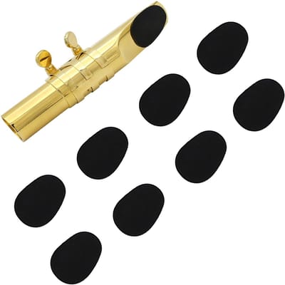 8 Stuks Mondstukkussen, 0,8 mm Mondstukkussens, Klarinet Mondstukkussens, Saxofoon Mondstukrubber, Rieten Voor Klarinet, Voor Alt- En Tenorsaxofoon en Klarinet, Zwart