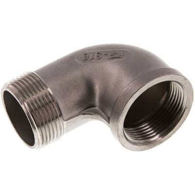 1 1/4'' NPT x 1 1/4'' NPT F/M RVS L-Fitting 90graden 16 Bar - FL2E-FM-SH-114N