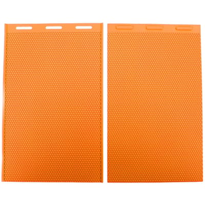 2 STUKS Bijenwas Persvellen 5,4 mm Siliconen Flexibel Bijenwas Fundamentvel Imkeruitrusting voor oranje