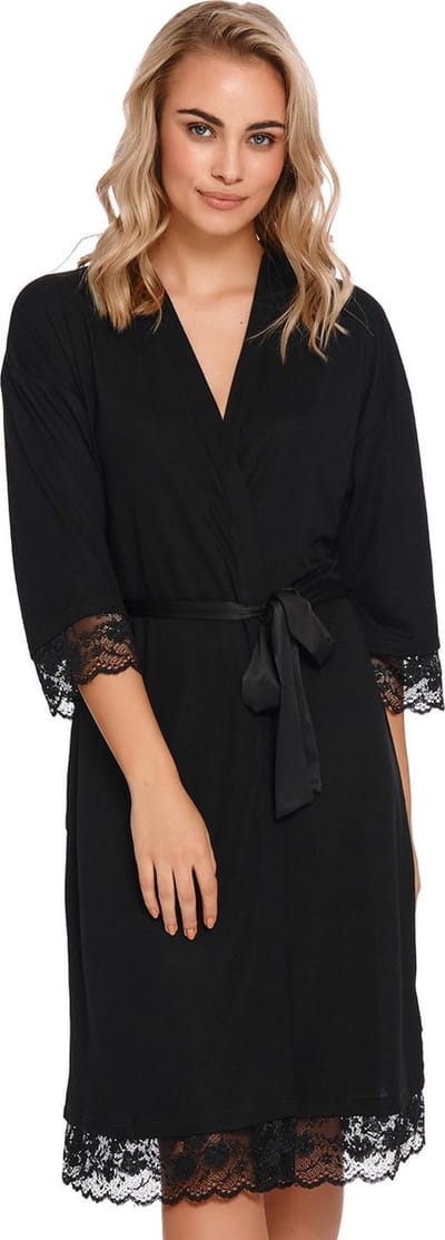 Doctor Nap Badjas Dames Modal | Kamerjas Dames | Zwart SWW.9710 S