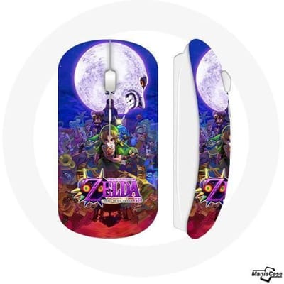 Souris Sans Fil - La légende du Masque de Majora - Compatible Mac et PC - Clé USB incluse - Couleur Bleu