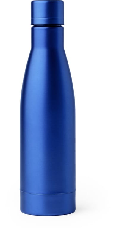Dubbelwandige RVS Thermosfles. 500 ml kleur Kobalt Blauw Fancy 4126 Geschikt voor laser techniek