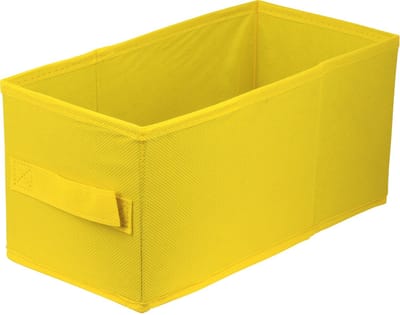 LAVITA OPBERGMAND 15X31X15 - Vrolijke Gele Stoffen Kast Organizer Box - Opvouwbare Luxe Kastlade Verdeler - 1 Stuk