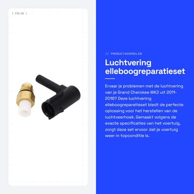 Dailygoods- Luchtvering Reparatieset - Hoek Reparatieset - Ventielset - Voor Grand Cherokee WK2 2011-2016 - Onderdeelnummer 68029903AB - Uitstekende Prestaties - Luchtveringreparatieset