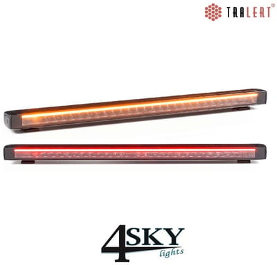 Tralert Stratos 81cm LED rood-amber DRL Lightbar incl. R65 flitser IP69K volledig gecertificeerd