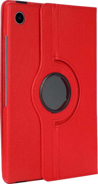 Hoesje - Geschikt voor Samsung Galaxy Tab A8 - 360 Graden Draaibare Hard Cover Case - Tablet Hoes Draaibaar - Rood