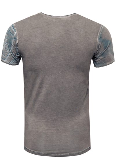 T-shirt met V-hals en strasssteentjes Trimmed
