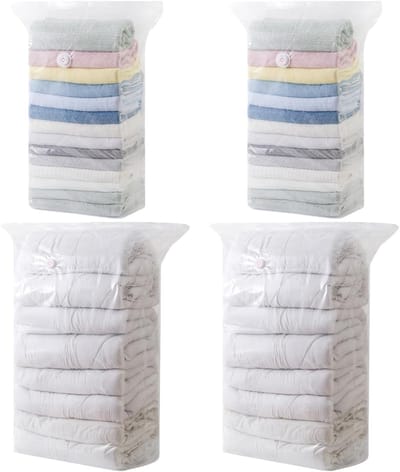Famanu – Vacuüm opbergzakken set, kubusvormig, extra groot formaat, geschikt voor dekbedden, dekens en kleding, ideaal voor opslag en reizen