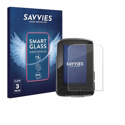 3 Stuks Savvies Screenprotector - geschikt voor Wahoo Elemnt Roam V2 GPS - beschermfolie glas transparant