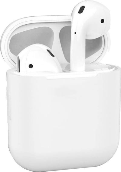 AirPods Hoesje voor Apple AirPods 1 & 2 – Wit - Siliconen Beschermende Case
