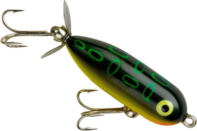 Surface Lure - Prop Bait Spinner - Vissen Op School - Splashy Oppervlakte Disturbance - 6 cm - Groen Gevlekt