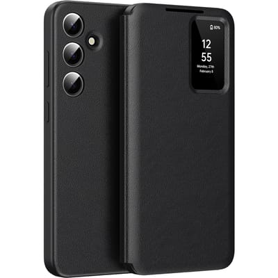 CaseBody Samsung Galaxy S25 Plus Smart Cover Zwart
