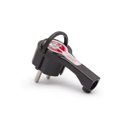 Haakse Inline Stekker 90° Zwart – Losse Stekker Met Haakse Kabeluitgang – Montagebare Netstekker AC 250V 16A – Compacte Inbouw Stekker Voor Moeilijk Bereikbare Stopcontacten [05950BK]