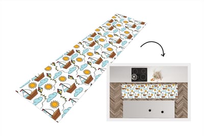 Keukenloper - Loper keuken - Vlieger - Zomer - Boot - Patroon - 200x50 cm - Keukenloper vinyl
