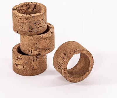 ZICZAC - Servetten ring QUERCO - SET/8 - 100% Kurk - Portugese kurk, FSC certificaat, 100% gerecycleerd - Rond - Dia 5 cm - ROCK