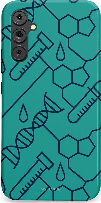 Casetastic hoesje geschikt voor Samsung Galaxy A34 (2023) 5G - Dubbellaagse bescherming - DNA Creaties - Fashion Case - Turquoise
