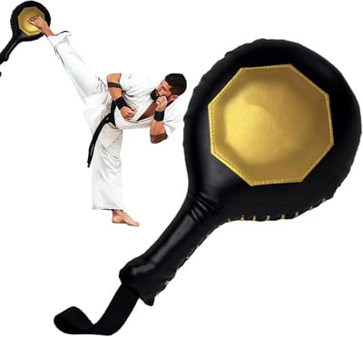Bokspads - Kickbokskussens - Training - Versterkte stiksels - 37x21x9 cm - Goud