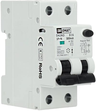 EMAT aardlekautomaat B16 1P+N 300mA Type A (85006424)