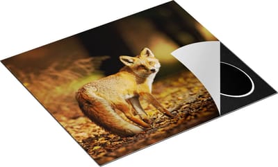 Chefcare Inductie Beschermer Vos in het Herfstbos - 60x50 cm - Afdekplaat Inductie - Kookplaat Beschermer - Inductie Mat