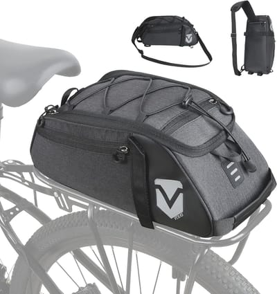 Multifunctionele Waterdichte Fietsbagagedragertas - 8 Liter, Zwart