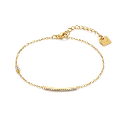 Twice As Nice Armband in zilver, met zirkonia Goudkleurig 16cm+3cm