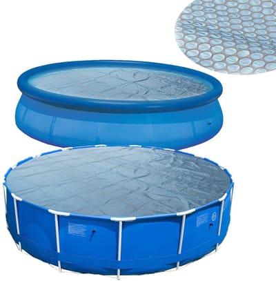 Solar Deken Blue/Black 457 cm - Solarzeil rond - 160 micron - Zwembadverwarming - verwarmt en isoleert - zwembad afdekzeil