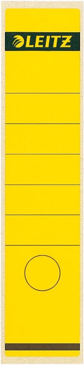 Rugetiket leitz 1640 62x285mm geel | 10 stuks