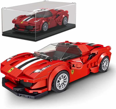 Mould King 27006 Speed Models - Ferrari GTB 488 - 329 onderdelen en vitrine - Lego compatibel - Bouwdoos