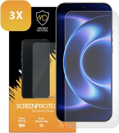 3-Pack MobyDefend Screenprotectors - Geschikt voor Xiaomi 17 Ultra - Case-Friendly Screensavers - Gehard Glas