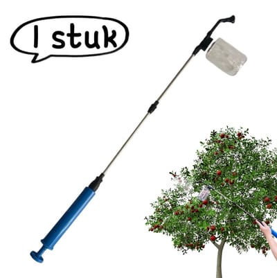 1 artikel - Bestuiver voor fruitbomen - Bestuiver voor kiwi's, peren, appels en pitaja - Handmatige bloemenspuit/poederpistool - Uittrekbare bestuiver - 250 ml + telescopische staaf - Blauw