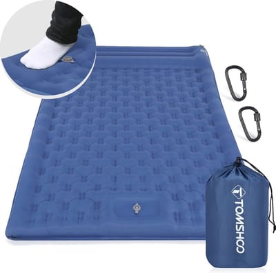 Opblaasbare Campingmat voor 2 Persoon met Geïntegreerde Voetpomp en Opbergtas