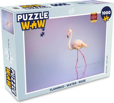 Puzzel Flamingo - Water - Roze - Legpuzzel - Puzzel 1000 stukjes volwassenen