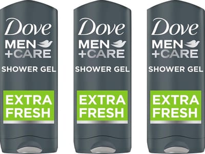 Dove Men+Care Extra Fresh - 3 x 400 ml - Douche Gel - Voordeelverpakking