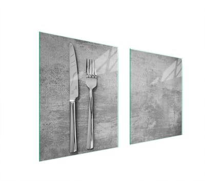 TMK ArtDeko Serie - Glazen Beschermplaat voor Fornuis - 85x52 cm - Hittebestendig - Modern Design