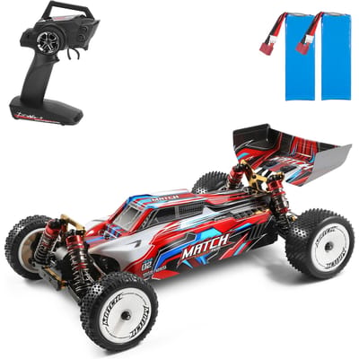 Wltoys XKS 104001 RC voiture 45 km/h voiture de course à grande vitesse 1/10 2.4 GHz RC Buggy 4WD course tout-terrain 2 batteries rouge