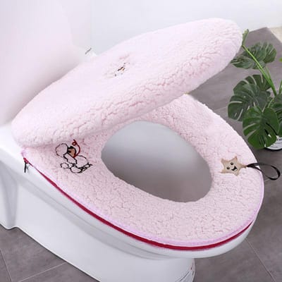 Toilet Mat Huishoudelijk Tweedelige Ketting Zacht Pluche Wasbaar Dik Mode Pak Vier Seizoenen Universele Toilethoes
